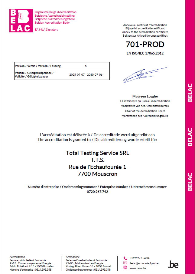 Product Accreditation & Certification